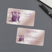 Professional House Cleaning Rose Gold Glitter Chic Visitekaartje