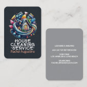 Professional House Cleaning Service Housekeeping Visitekaartje (Voorkant / Achterkant)