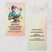 Professional House Cleaning Service Housekeeping Visitekaartje (Voorkant / Achterkant)