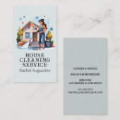 Professional House Cleaning Service Housekeeping Visitekaartje (Voorkant / Achterkant)