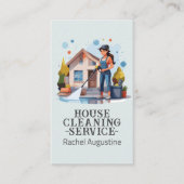 Professional House Cleaning Service Housekeeping Visitekaartje (Voorkant)
