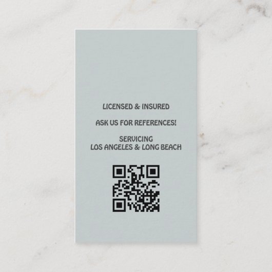 Professional House Cleaning Service Housekeeping Visitekaartje (Achterkant)