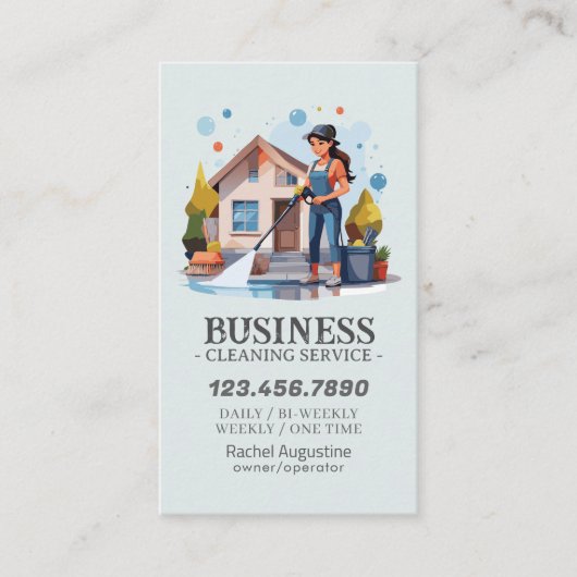 Professional House Cleaning Service Housekeeping Visitekaartje (Voorkant)