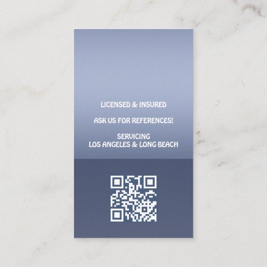 Professional House Cleaning Service Housekeeping Visitekaartje (Achterkant)