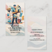 Professional House Cleaning Service Housekeeping Visitekaartje (Voorkant / Achterkant)
