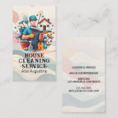 Professional House Cleaning Service Housekeeping Visitekaartje (Voorkant / Achterkant)