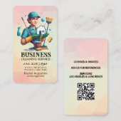 Professional House Cleaning Service Housekeeping Visitekaartje (Voorkant / Achterkant)