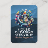 Professional House Cleaning Service Housekeeping Visitekaartje (Voorkant)