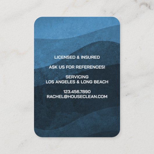 Professional House Cleaning Service Housekeeping Visitekaartje (Achterkant)