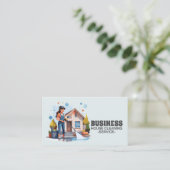 Professional House Cleaning Service Housekeeping Visitekaartje (Staand voorkant)