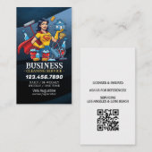 Professional House Cleaning Service Housekeeping Visitekaartje (Voorkant / Achterkant)