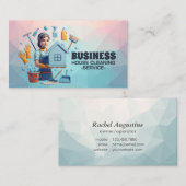 Professional House Cleaning Service Housekeeping Visitekaartje (Voorkant / Achterkant)