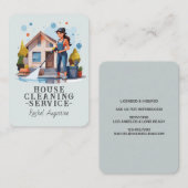 Professional House Cleaning Service Housekeeping Visitekaartje (Voorkant / Achterkant)