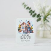 Professional House Cleaning Service Housekeeping Visitekaartje (Staand voorkant)