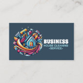 Professional House Cleaning Service Housekeeping Visitekaartje (Voorkant)