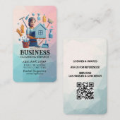 Professional House Cleaning Service Housekeeping Visitekaartje (Voorkant / Achterkant)