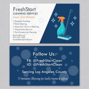 Professional House Cleaning Service Visitekaartje