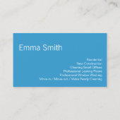 Professional House Cleaning Service Visitekaartje (Achterkant)