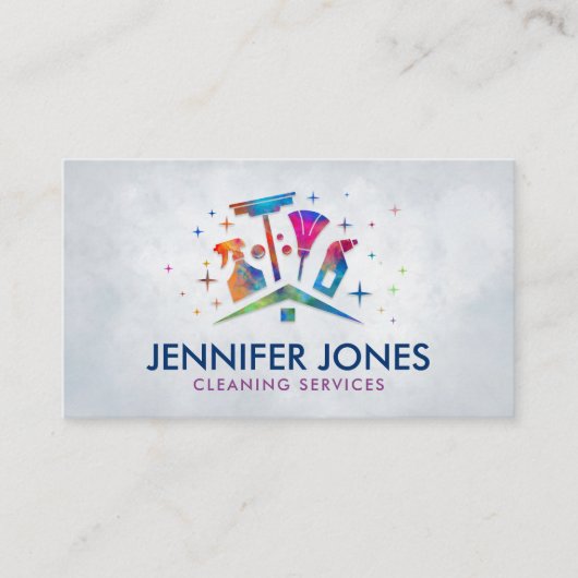 Professional House Cleaning Service Visitekaartje (Voorkant)