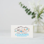 Professional House Cleaning Services Business Card Visitekaartje (Staand voorkant)