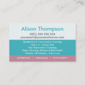 Professional House Cleaning Services Business Card Visitekaartje (Achterkant)