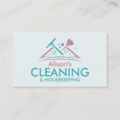 Professional House Cleaning Services Business Card Visitekaartje (Voorkant)