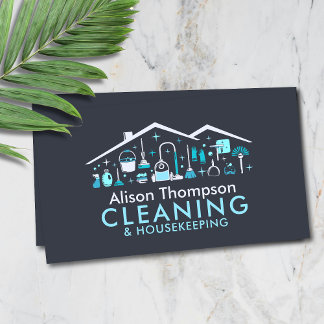 Professional House Cleaning Services Business Card Visitekaartje