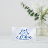 Professional House Cleaning Services Business Card Visitekaartje (Staand voorkant)