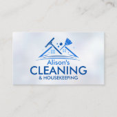 Professional House Cleaning Services Business Card Visitekaartje (Voorkant)