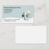 Professional House Cleaning Services Modern Visitekaartje (Voorkant / Achterkant)