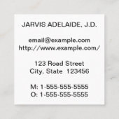 Professional, Humble en Dapper Visitekaartje (Achterkant)