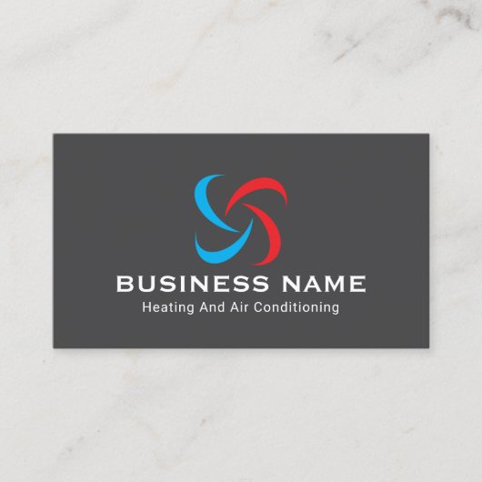 Professional HVAC Heating & Air Conditioning Visitekaartje (Voorkant)