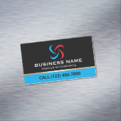 Professional HVAC Logo Heating & Air Conditioning Magnetisch Visitekaartje (Voorbeeld)