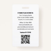 Professional ID Photo Logo Employee Staff Navy Badge (Achterkant)