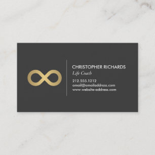 Professional Infinity-symbool in Faux Gold Visitekaartje