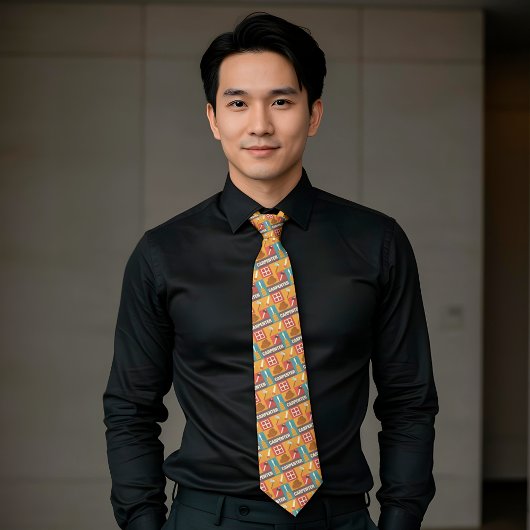 Professional-inktpatroon ontworpen stropdas