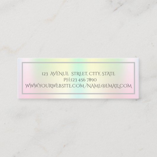 Professional Instagram Holographic Visitekaartje (Achterkant)