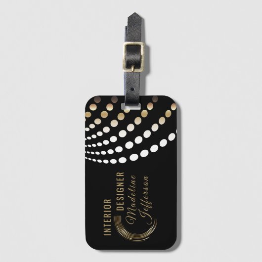 Professional Interior Designer - Gold en zwart Bagagelabel (Voorkant (verticaal))