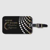 Professional Interior Designer - Gold en zwart Bagagelabel (Voorkant (horizontaal))