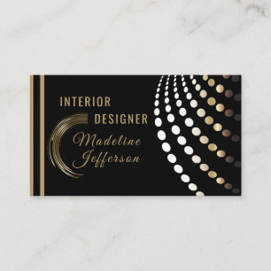 Professional Interior Designer - Gold en zwart Visitekaartje