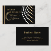 Professional Interior Designer - Gold en zwart Visitekaartje (Voorkant / Achterkant)