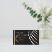 Professional Interior Designer - Gold en zwart Visitekaartje (Staand voorkant)