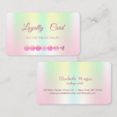 Professional Iridescent Holographic Loyalty-Kaart Klantenkaartje (Voorkant / Achterkant)