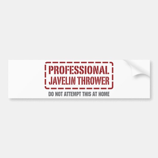 Professional Javelin Thrower Bumpersticker (Voorkant)