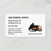 Professional Junk Hauling Trash Removal  Visitekaartje (Achterkant)