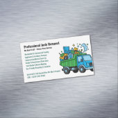 Professional Junk Removal Hauling Services Truck Magnetisch Visitekaartje (Voorbeeld)