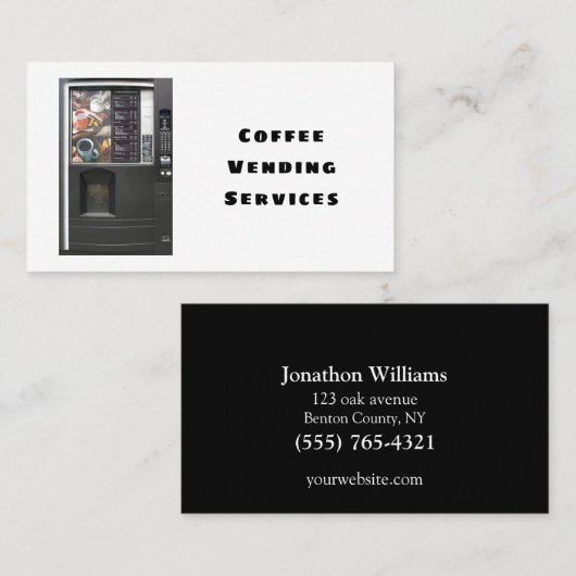 Professional Koffee Vending Machine Service Visitekaartje (Voorkant / Achterkant)