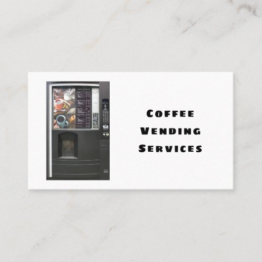 Professional Koffee Vending Machine Service Visitekaartje (Voorkant)