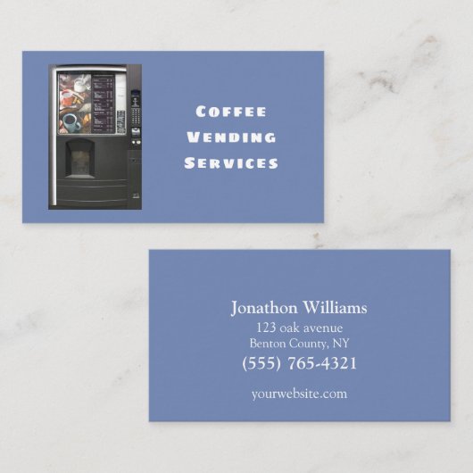 Professional Koffee Vending Machine Service Visitekaartje (Voorkant / Achterkant)