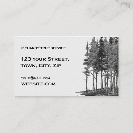 Professional Landscape Tree Service Visitekaartje (Achterkant)